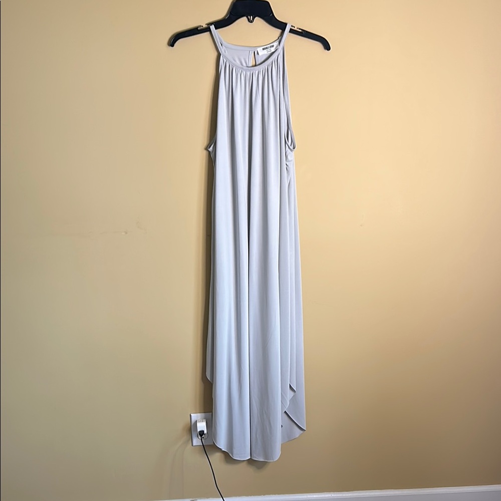 Double Zero Light Gray High Low Dress